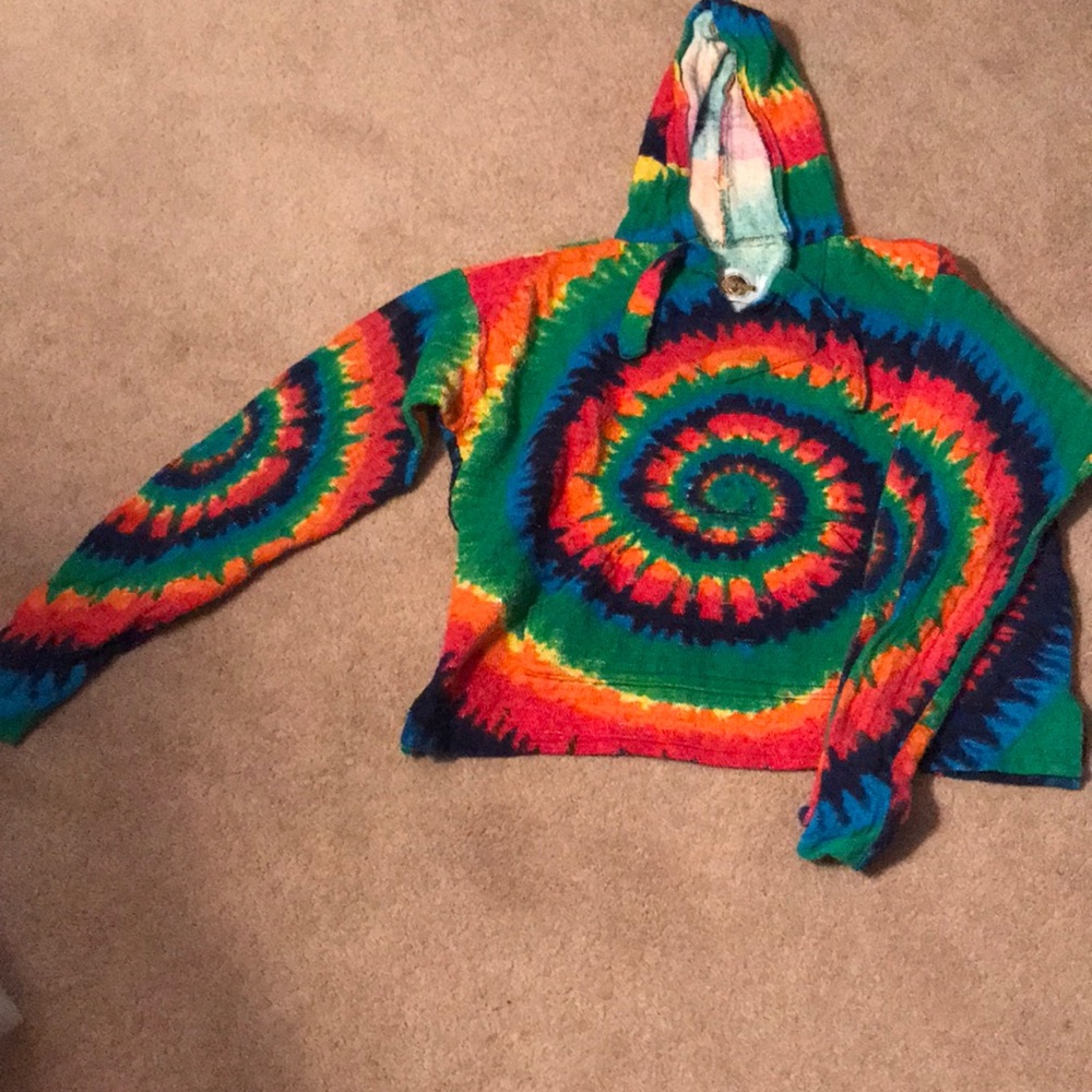 rainbow tie dye hoodie